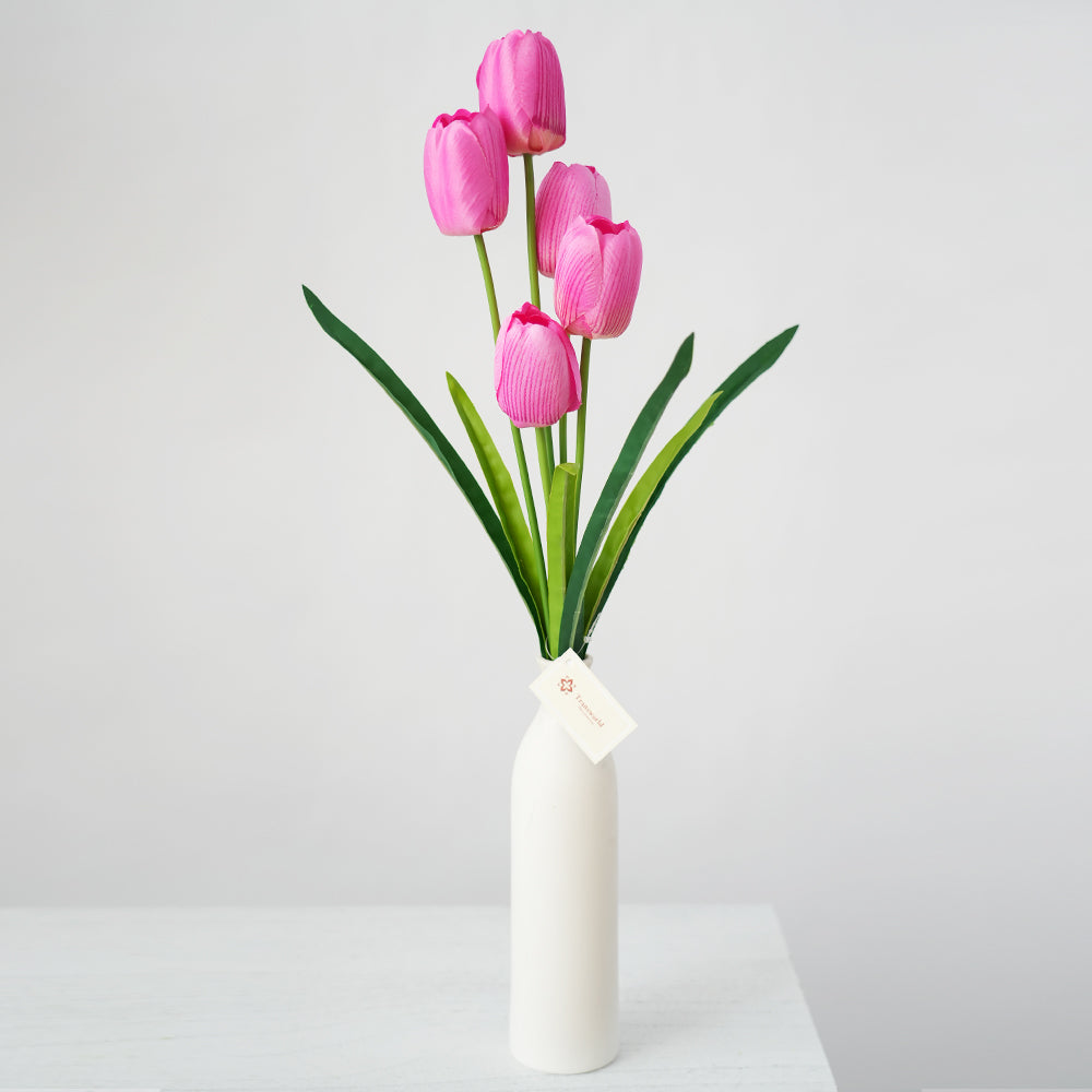 Wholesale 5-head Artificial Tulips DIY Decorations Flowers Bendable Stem Tulip Flowers Event Centerpiece Home Decoration