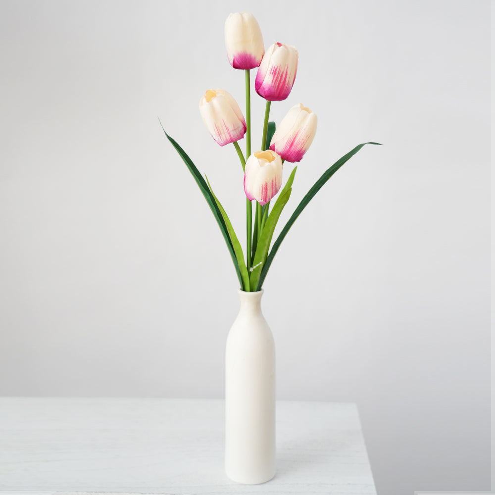 Wholesale 5-head Artificial Tulips DIY Decorations Flowers Bendable Stem Tulip Flowers Event Centerpiece Home Decoration