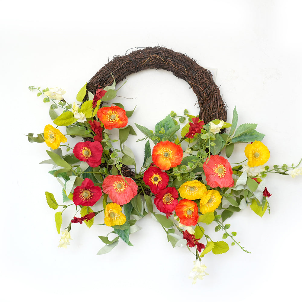 Transworld Set Series Of Garland&Wreath&Artificial Flowers Decorative Flower Plants for Home Hotel Garden Decorations