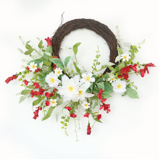 Transworld A Set Series Artificial Wreath&Garland&Spray Decorative Flowers, Wreaths and Plants for Home Hotel Garden Wedding Decorations