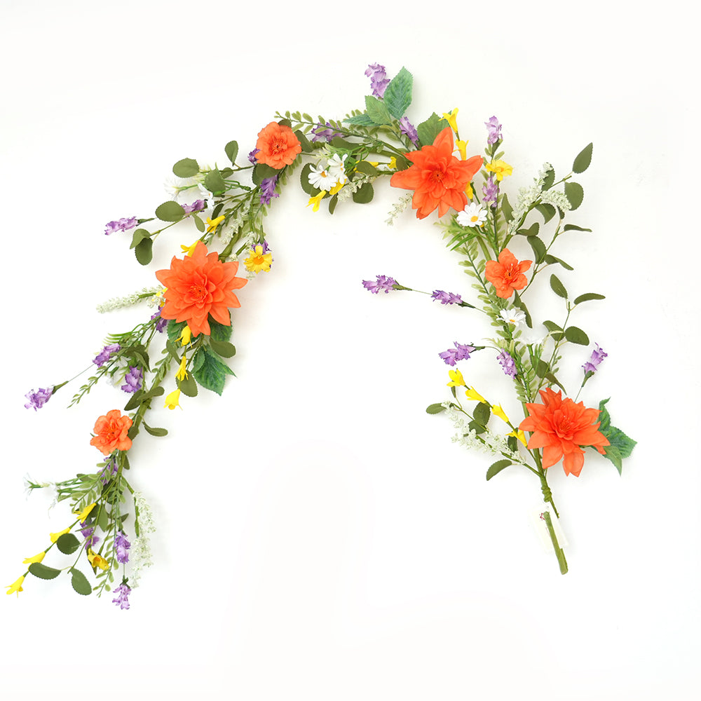 Transworld Set Series Of Garland&Wreath&Artificial Flowers Decorative Flower Plants for Home Hotel Garden Decorations