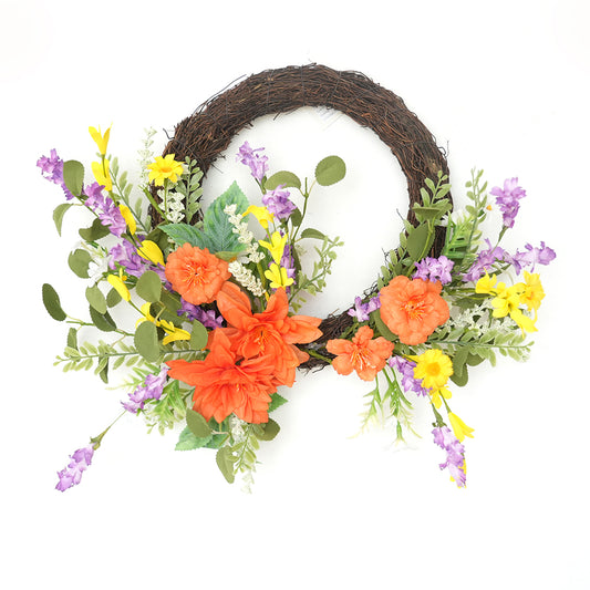 2025 Spring Half Wreath Artificial Flower Wreath Decorative Flower Plants for Wedding Home Garden Decoration