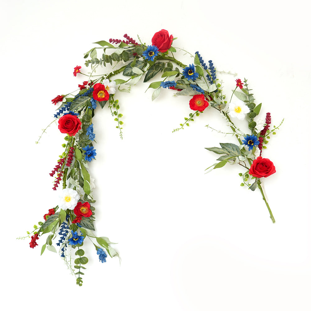 Transworld A Set Series Artificial Wreath&Garland&Spray Decorative Flowers, Wreaths and Plants for Home Hotel Garden Wedding Decorations