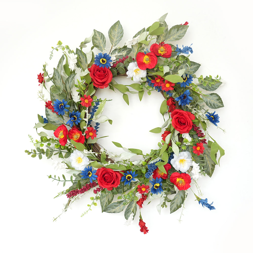 Transworld A Set Series Artificial Wreath&Garland&Spray Decorative Flowers, Wreaths and Plants for Home Hotel Garden Wedding Decorations