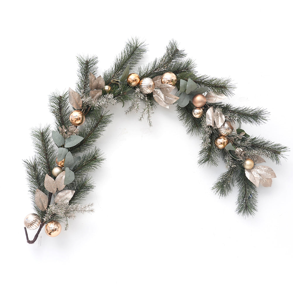 2024 Christmas Ornament 150cm Christmas Garland Plastic Christmas Ball Flower Garland for Festival Party Christmas Decorations