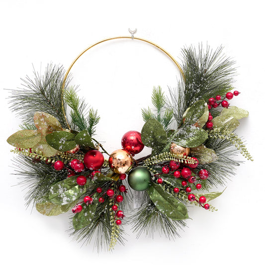 Popular Christmas Decoration Supplies Christmas Ox Horn Garland Decor Green Leaves Craft for Christmas Decorations