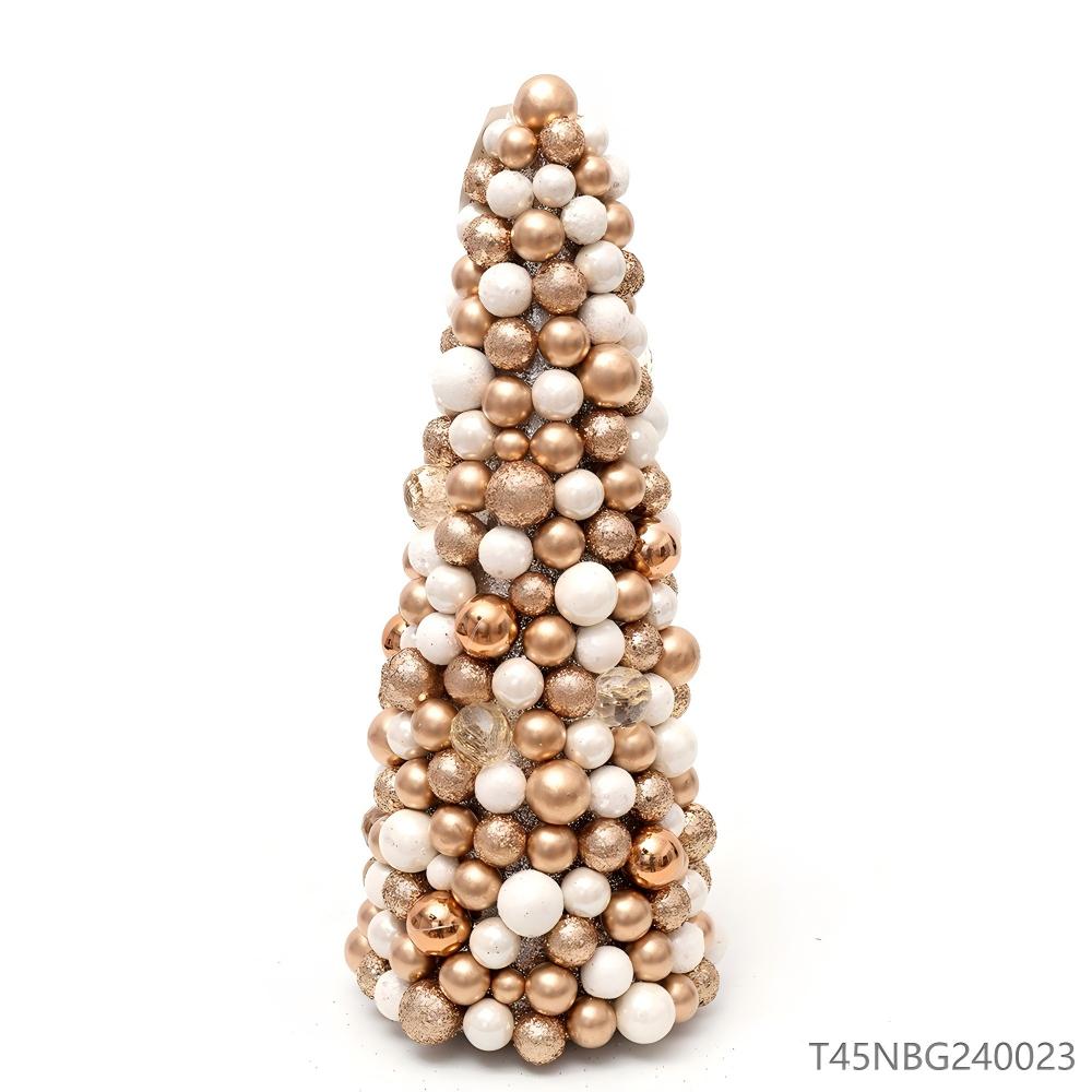 New Product Aritificial Christmas Cone Tree Plastic Christmas Ball Cone Decor With Foam Bottom For Holiday Christmas Decorations