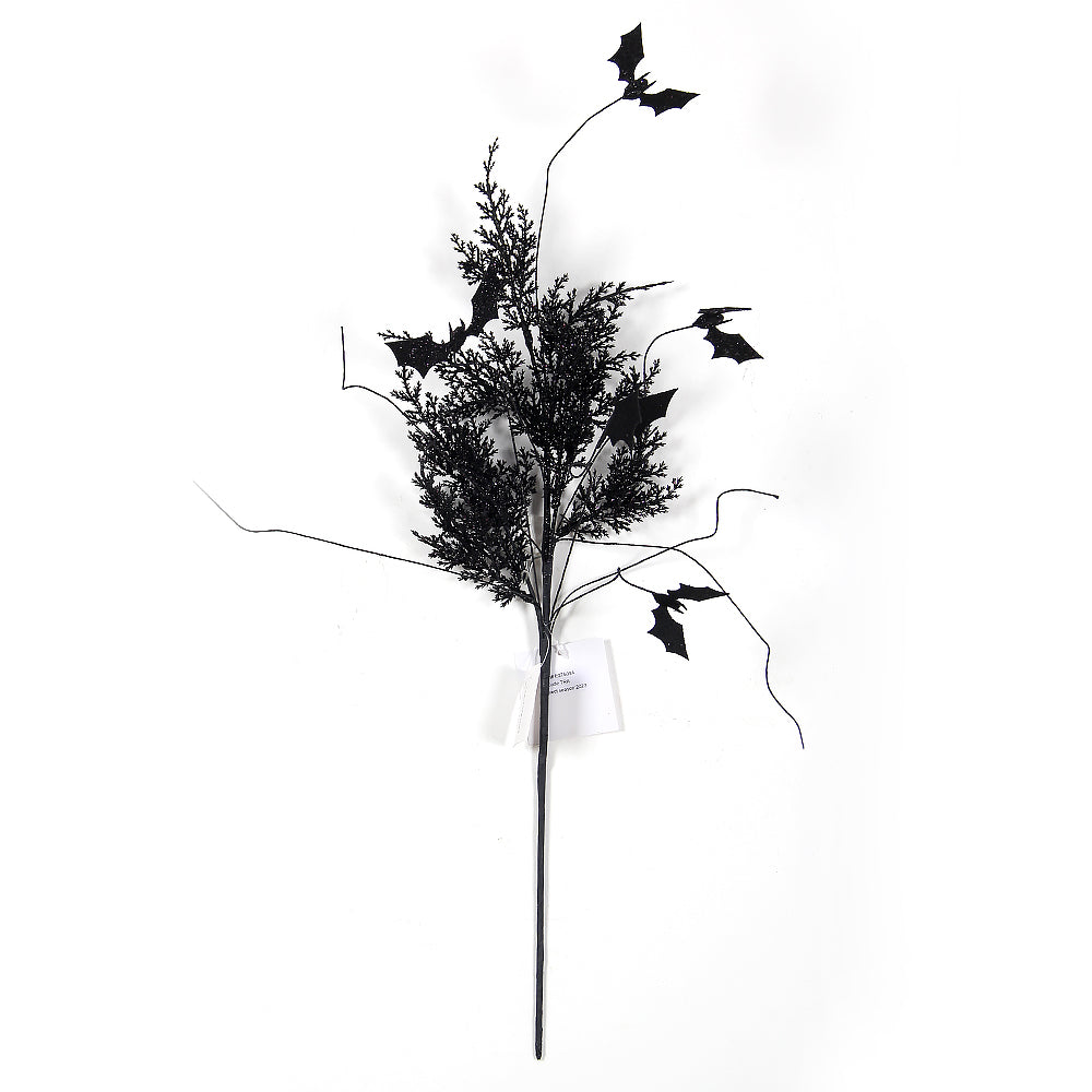 Halloween Decorations Black Artificial Spider Branches Halloween Spray Decorate Fake Branches