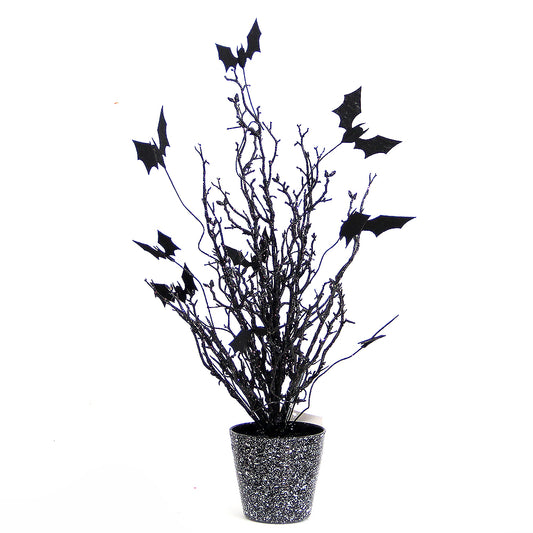 Artificial Black Bat Series Halloween Decor Doorway Decoration Halloween Pot Holiday Flower Pot