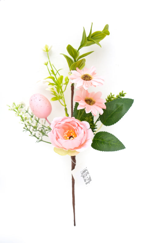 2025 Easter Spring Pick Artificial Flower Spray Easter Flower Arrangement Spray for Holiday Everyday Decoration