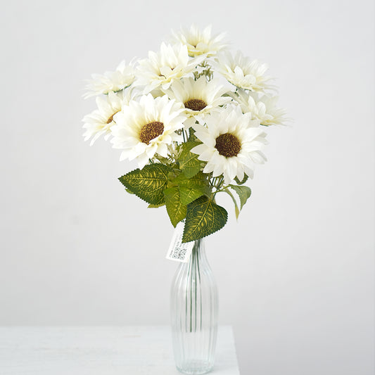 Transworld Sunflowers Branch Artificial Flowers Decorative Flowers for Home Garden Shop Decoration