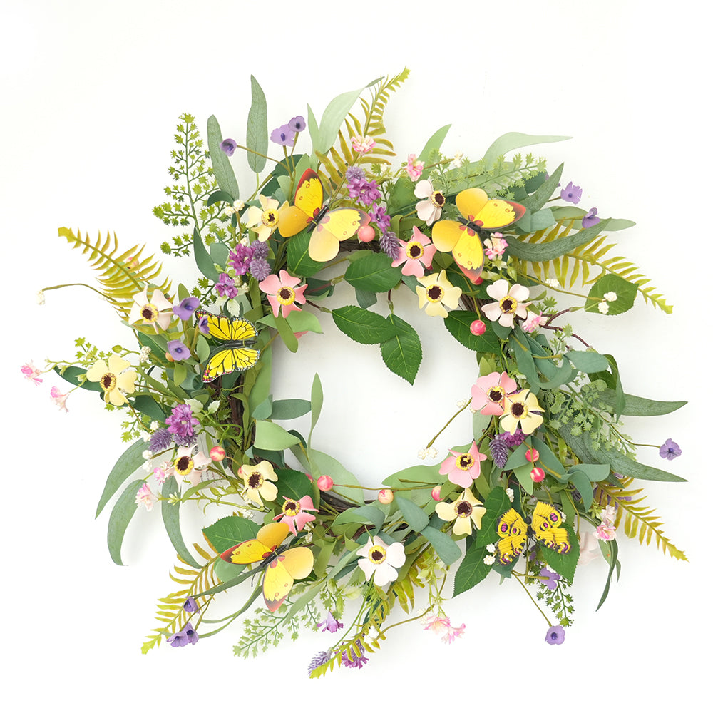Transworld A Set Series Artificial Wreath&Garland&Spray Decorative Flowers, Wreaths and Plants for Home Hotel Garden Wedding Decorations