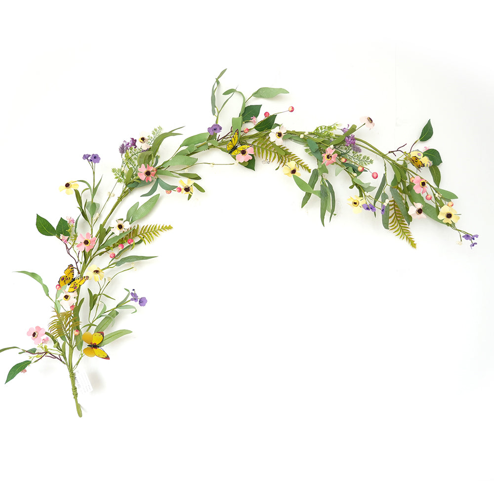 Transworld A Set Series Artificial Wreath&Garland&Spray Decorative Flowers, Wreaths and Plants for Home Hotel Garden Wedding Decorations