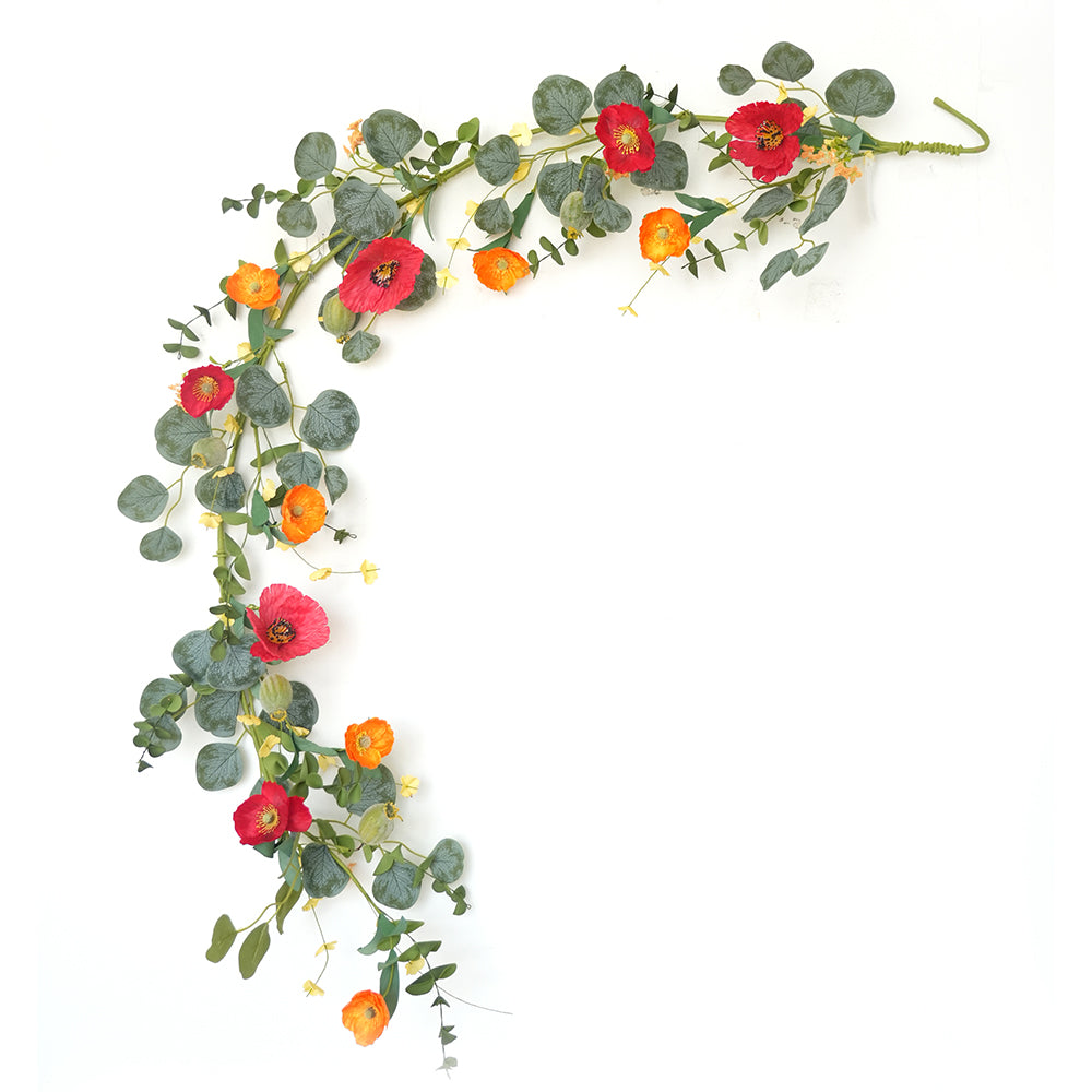 2025 Artificial Flower Garlands Multicolour Faux Leaves Handmade Eucalyptus Garland and Wreath for Wedding Party Home Store Decor