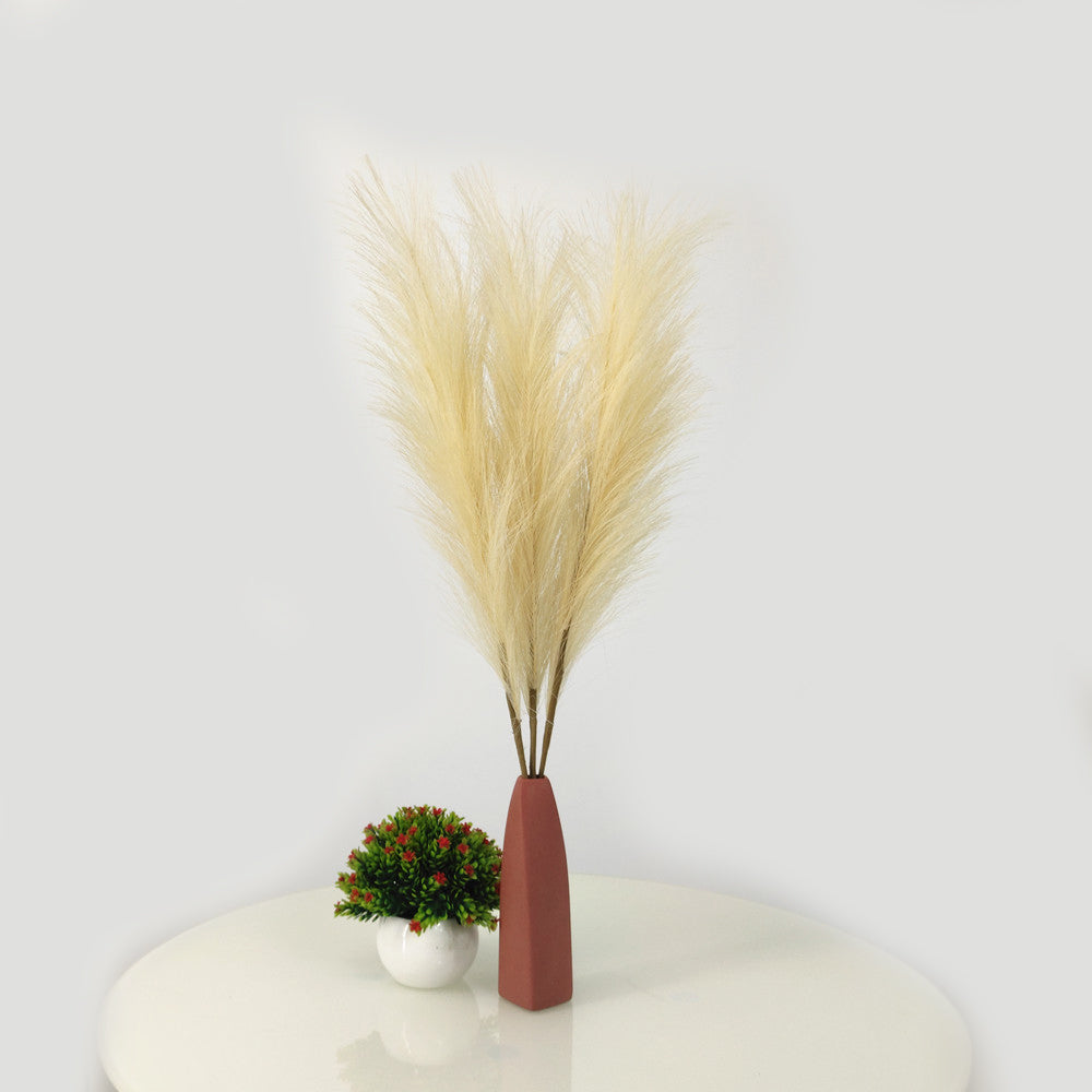Wholesale 28INCH High QualityArtificial Pampas Grass Apple Green Pampas Grass Artificial Flowers Hand Made Pampas Decor