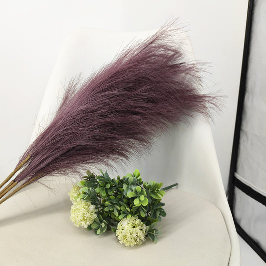 Wholesale 28INCH High QualityArtificial Pampas Grass Apple Green Pampas Grass Artificial Flowers Hand Made Pampas Decor