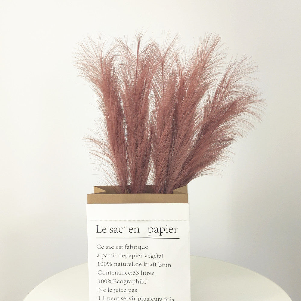 Wholesale 28INCH High QualityArtificial Pampas Grass Apple Green Pampas Grass Artificial Flowers Hand Made Pampas Decor