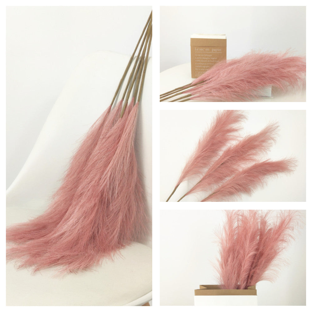 Wholesale 28INCH High QualityArtificial Pampas Grass Apple Green Pampas Grass Artificial Flowers Hand Made Pampas Decor