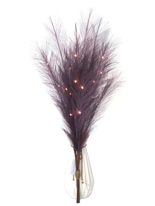 High Quality Artificial Pampas Grass With LED Light Pampas Set of 3(3w/lit ) Handmade Pampas Decor for Party Wedding Home Decoration