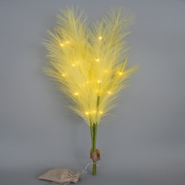 High Quality 31.5inch Artificial Pampas Grass With LED Light Pampas Set of 3(3w/lit ) Pampas Decor for Wedding Home Party Decoration