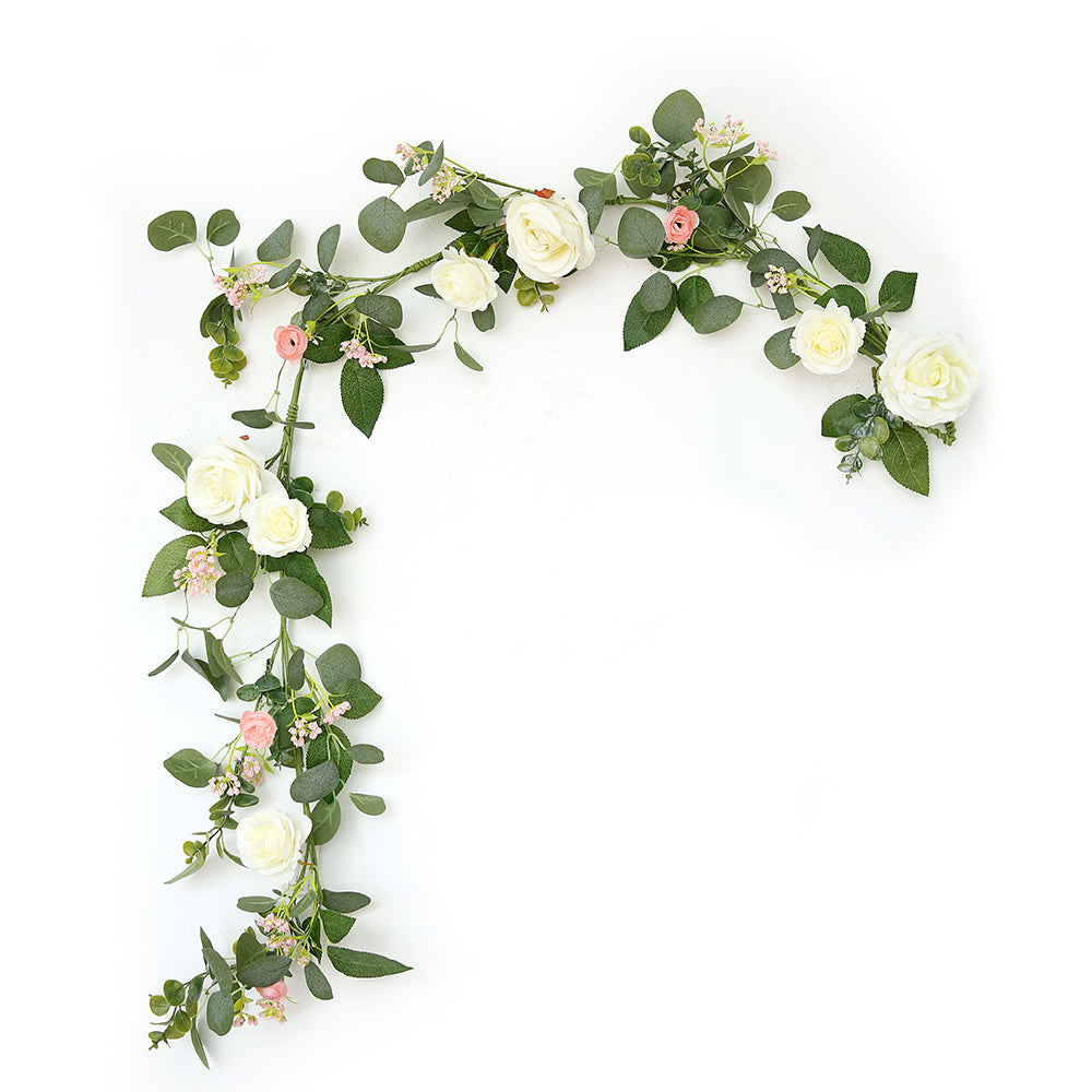 Transworld A Set Series Artificial Wreath&Garland&Spray Decorative Flowers, Wreaths and Plants for Home Hotel Garden Wedding Decorations