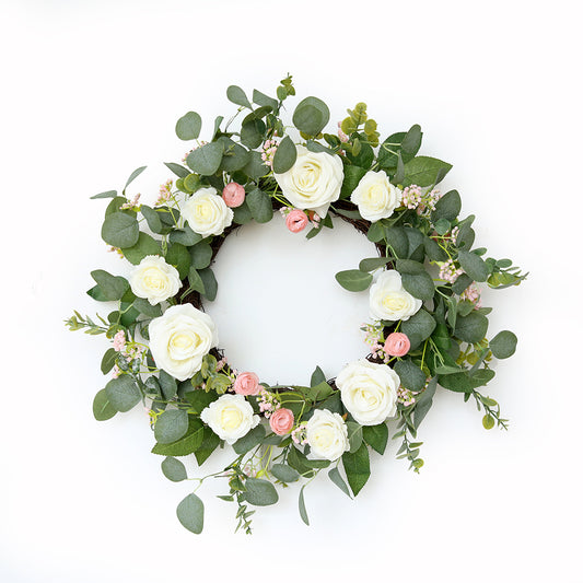 Transworld A Set Series Artificial Wreath&Garland&Spray Decorative Flowers, Wreaths and Plants for Home Hotel Garden Wedding Decorations