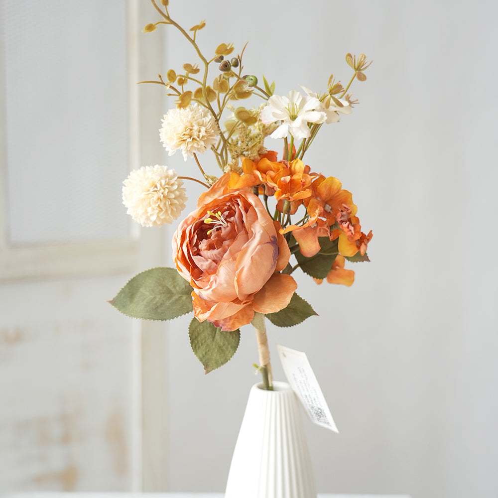 Transworld Peony Artificial Flower Multicolour Bracteate Peony Silk Flowers For Home Decoration