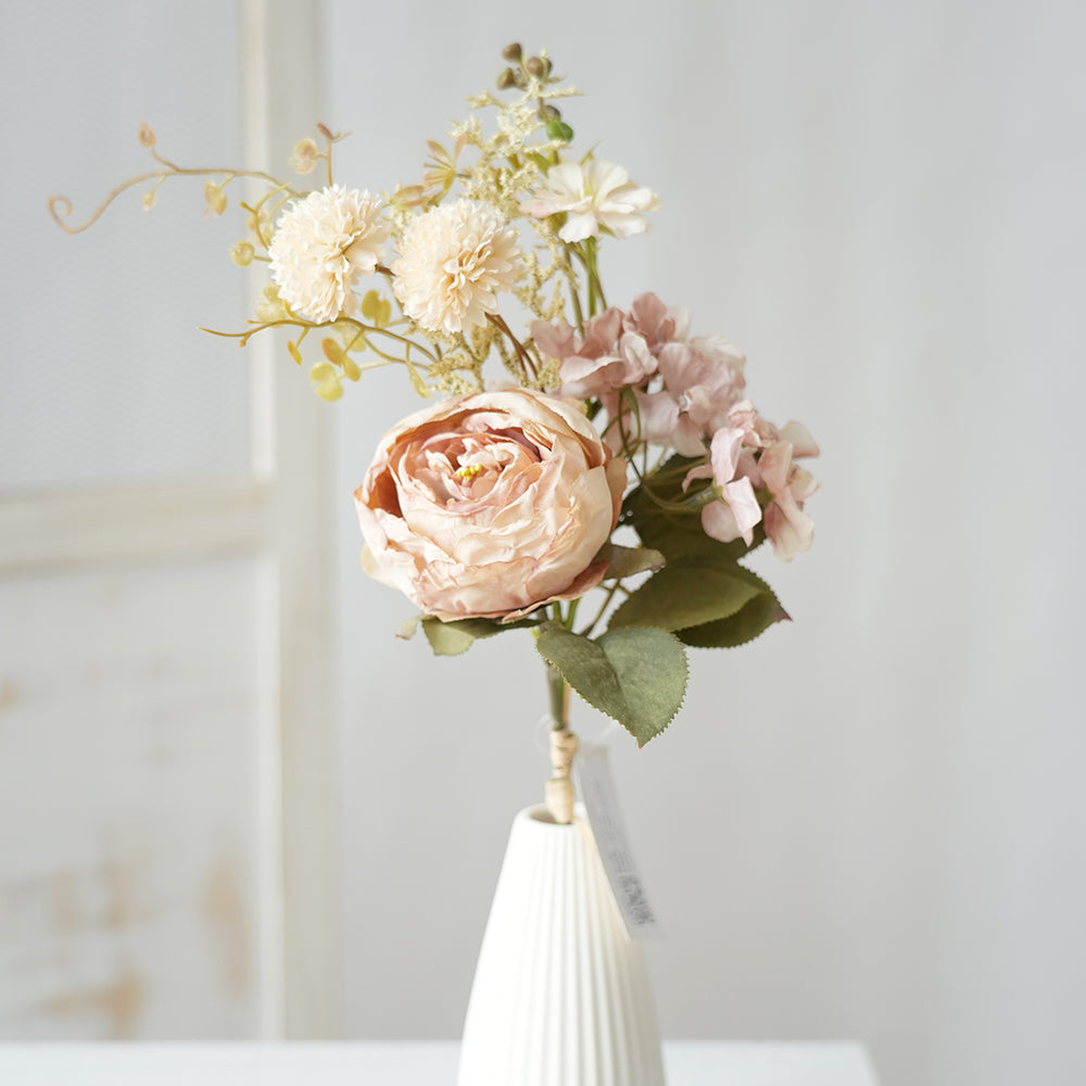 Transworld Peony Artificial Flower Multicolour Bracteate Peony Silk Flowers For Home Decoration