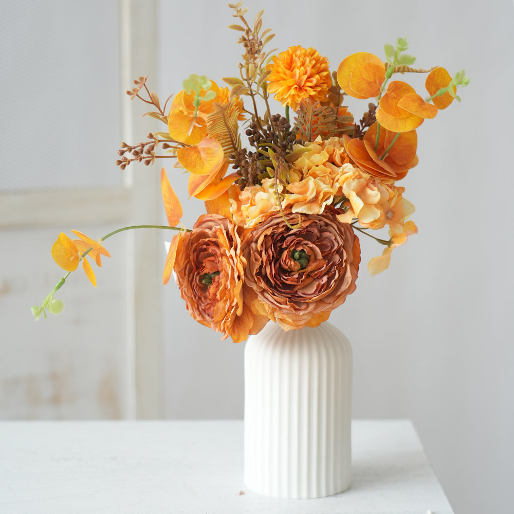Transworld Lotus Artificial Flower Multicolour Scorched edge Silk Decorative Flowers For Home Decor