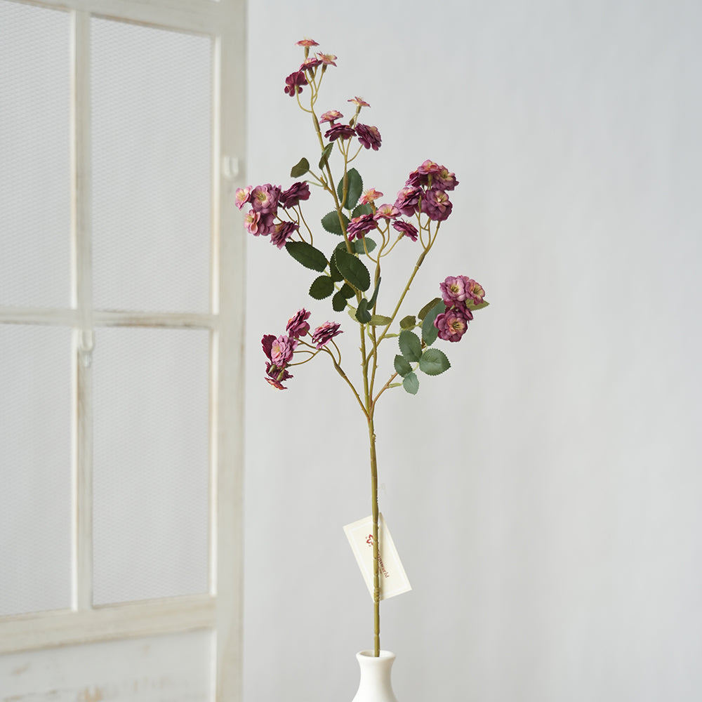 Factory Wholesale Artificial Roses Flower Plant Sprig Flower Arrangements Silk Decorative Flowers for Wedding Party Home Decoration