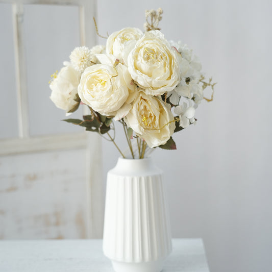 Wholesale Peony Artificial Silk Rose Flower Decorative Flowers for Wedding Home Decoration