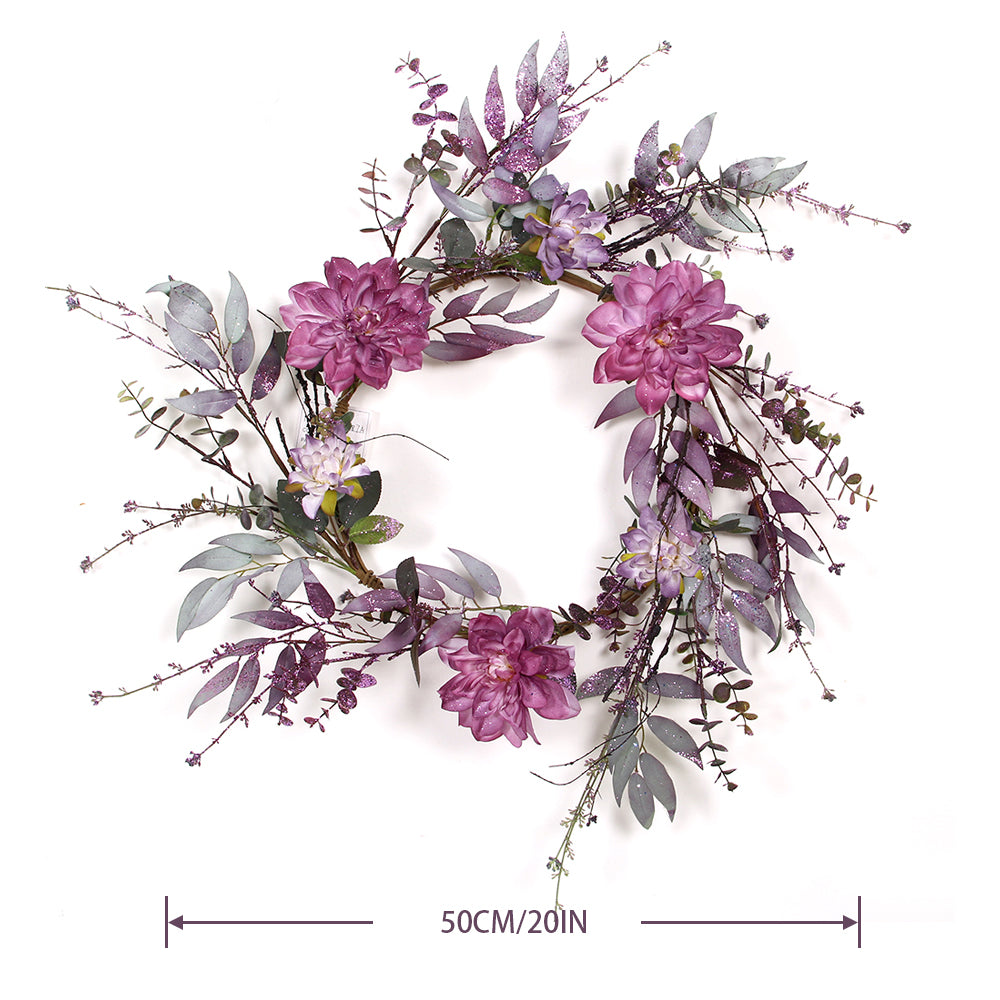 Handmade Christmas Wreath Festive Garland Simulation Christmas Tree Decoration Wedding Celebration Wreath