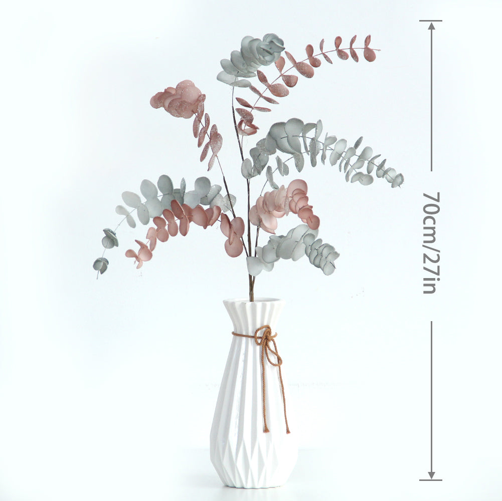 70CM 9 Forks Artificial Plants Encalyptus Succulents for Home Wedding Garden Greenhouse Decor