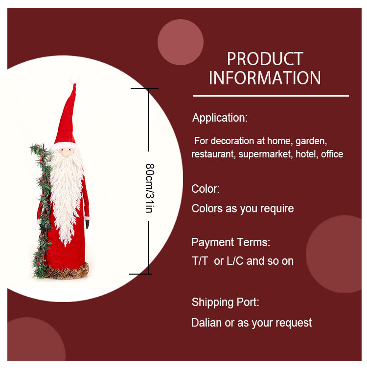 80 cm new design Santa Claus for home& table Christmas decor