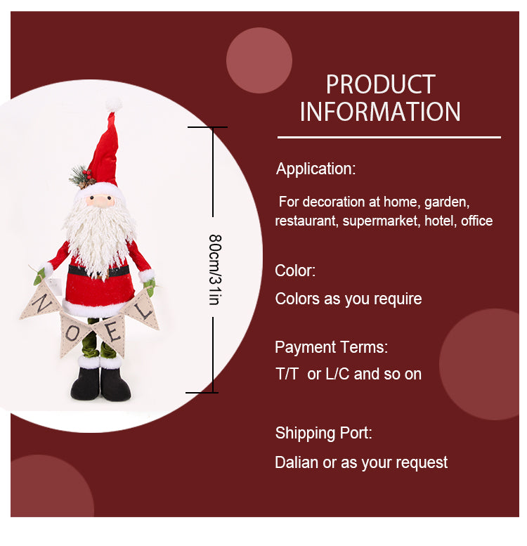 80 cm Santa Gnomes for tale decor Christmas