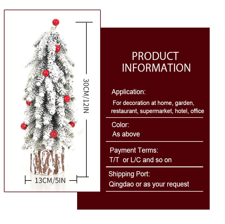 Classic Christmas Decoration Supplies Artificial Snowing Christmas Tree Small Artificial Tree Ornament for Christmas Decorations