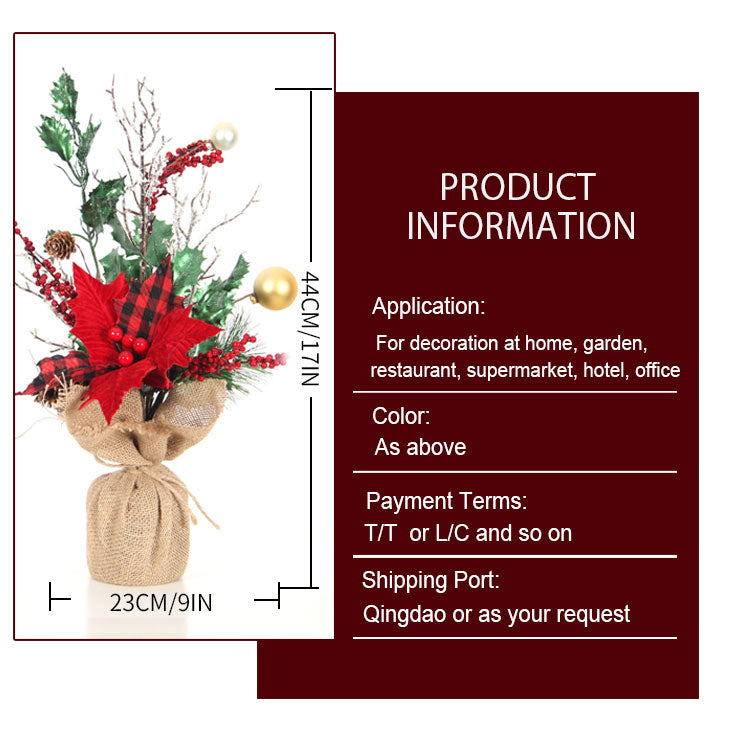 Decoracion Navidad New Style Garden Ornaments Burlap Artificial Christmas Wreath/garland for Christmas and Home Make Custom Logo