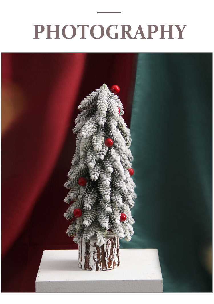 Classic Christmas Decoration Supplies Artificial Snowing Christmas Tree Small Artificial Tree Ornament for Christmas Decorations