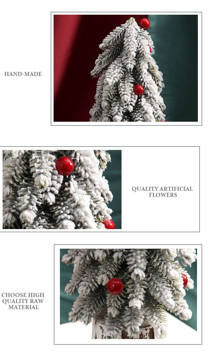 Classic Christmas Decoration Supplies Artificial Snowing Christmas Tree Small Artificial Tree Ornament for Christmas Decorations