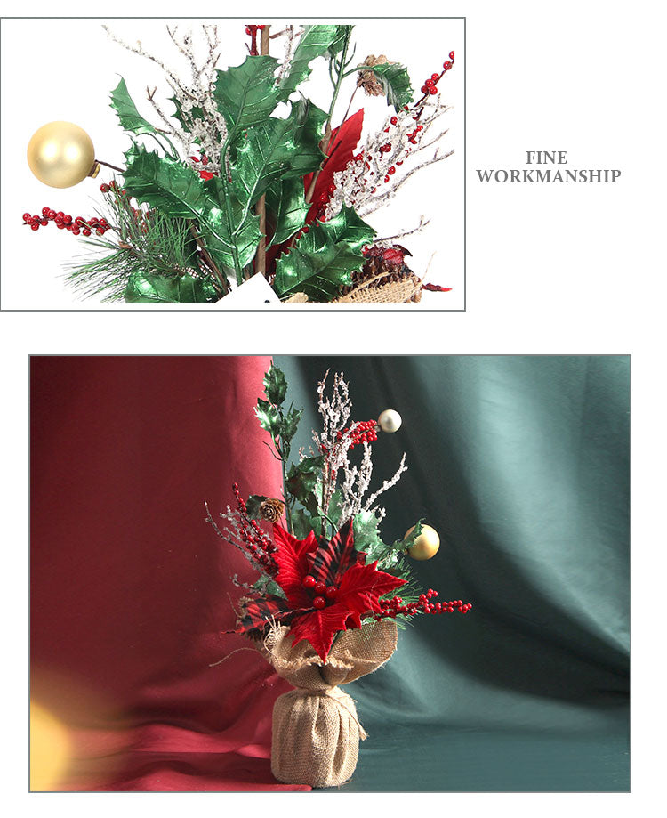 Decoracion Navidad New Style Garden Ornaments Burlap Artificial Christmas Wreath/garland for Christmas and Home Make Custom Logo