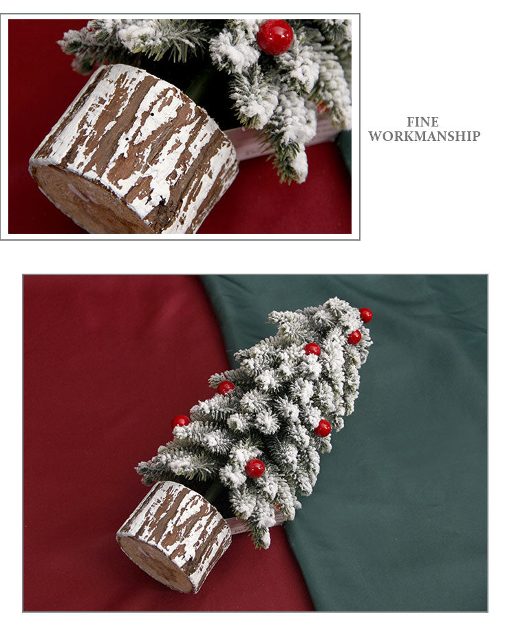 Classic Christmas Decoration Supplies Artificial Snowing Christmas Tree Small Artificial Tree Ornament for Christmas Decorations