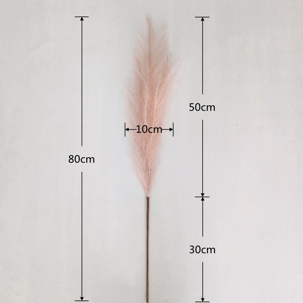 80cm Artificial Pampas Grass Dirty Pink Pampas Grass Decor Wedding Immortal Non-polluting Fake Pampas Grass