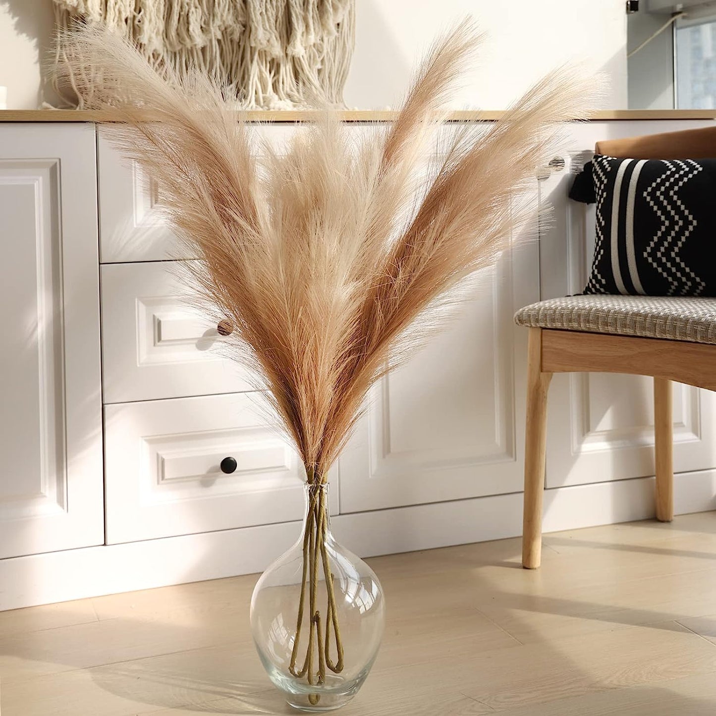 110cm artificial pampas grass 18 forks for living room decoration