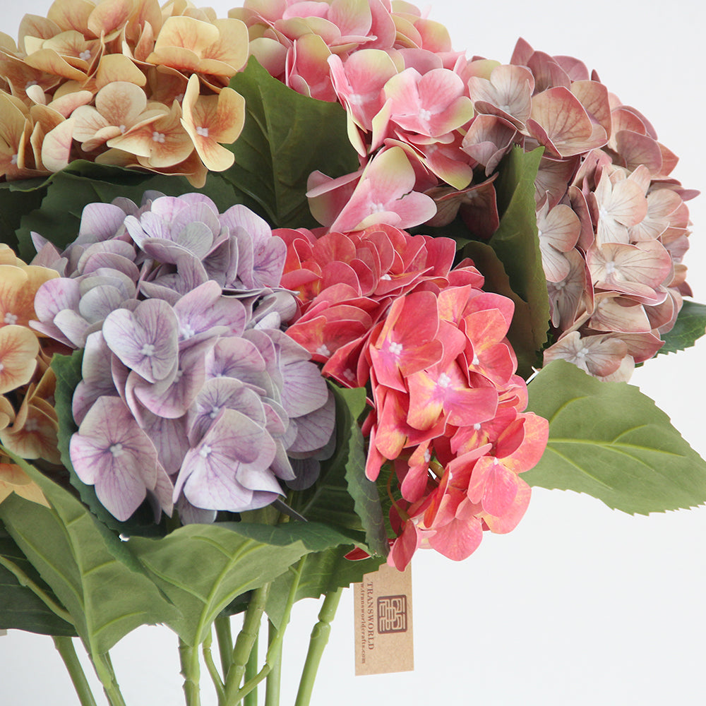 Factory Direct Sale Wedding Decoration Artificial Hydrangea Heads China Best-selling Silk Hydrangea Flower