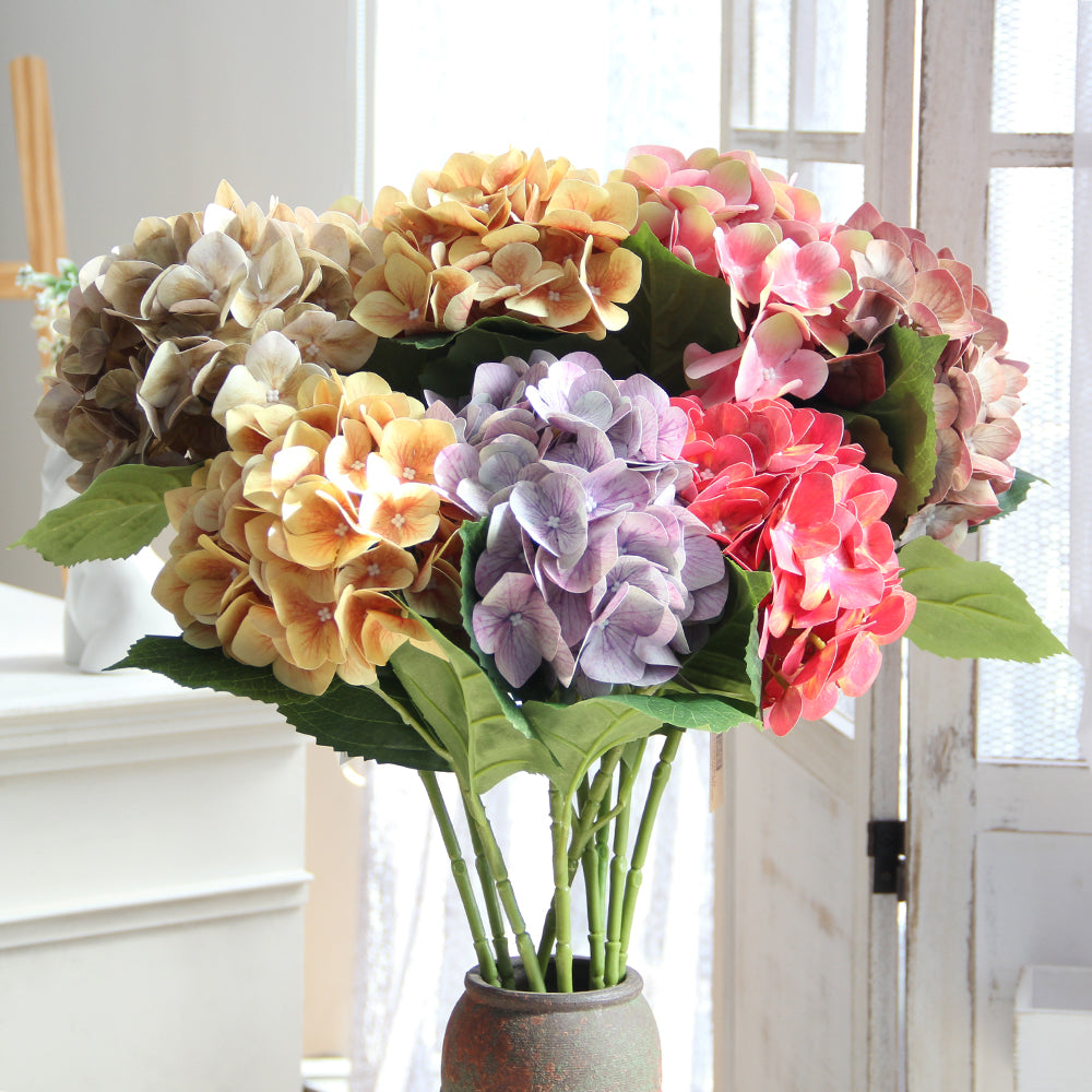 Factory Direct Sale Wedding Decoration Artificial Hydrangea Heads China Best-selling Silk Hydrangea Flower