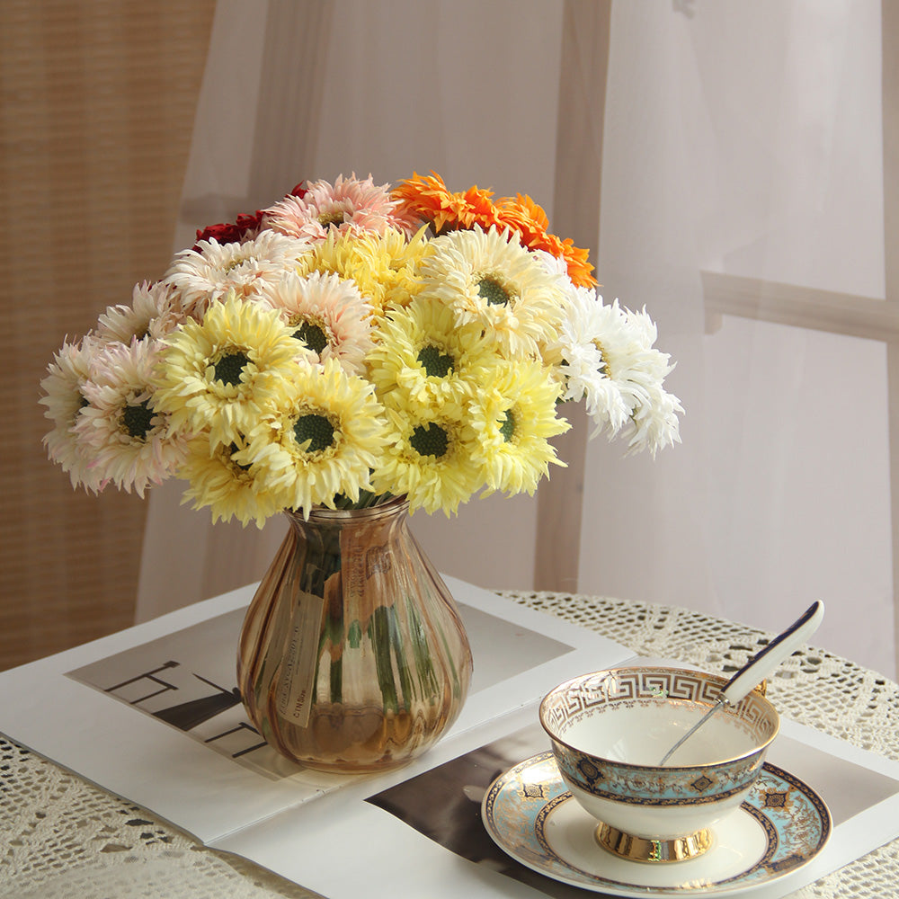 25cm mini gerbera daisy bush artificial flower spring and autumn