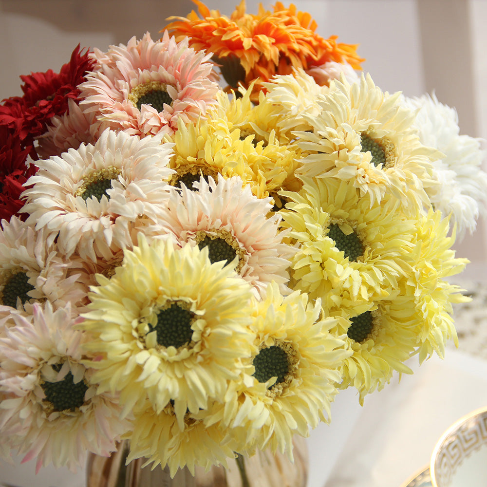 25cm mini gerbera daisy bush artificial flower spring and autumn
