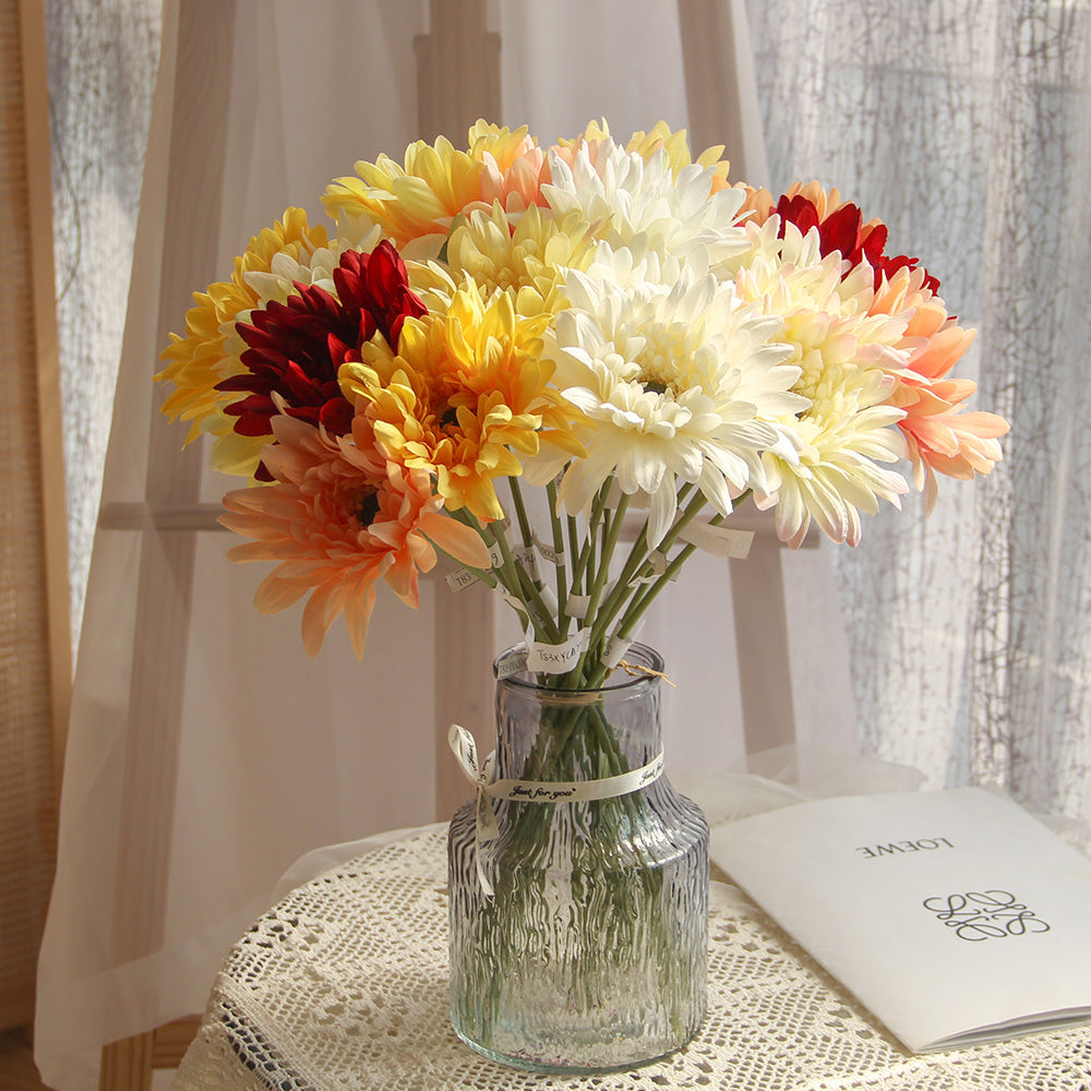 Decorative Artificial Flowers Preserved Flowers In Glass Artificial Flowers For Home Decor