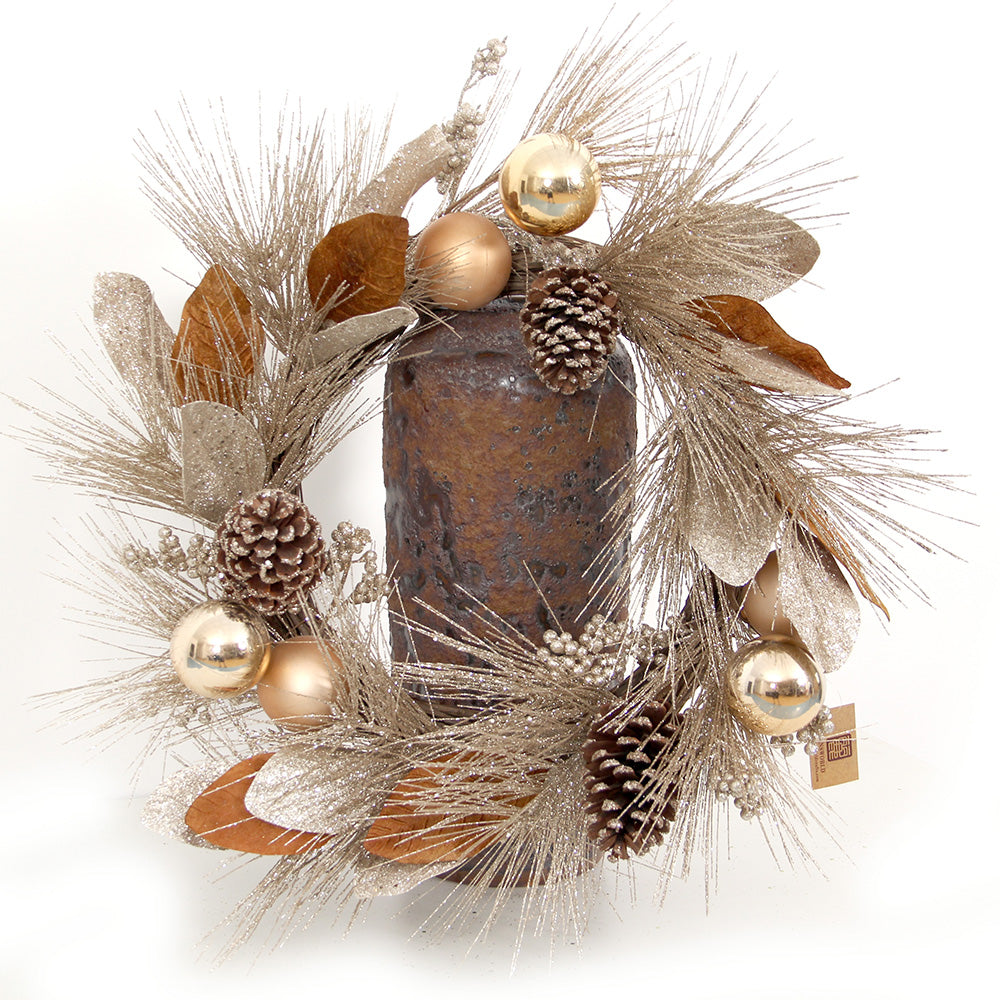 Ready to Ship Inventory Spot Goods! 5.99$ 70cm With Brown Inner Box Artificial Christmas Wreath Christmas Decoration