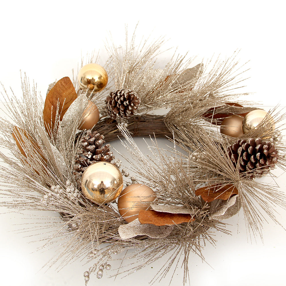 Ready to Ship Inventory Spot Goods! 5.99$ 70cm With Brown Inner Box Artificial Christmas Wreath Christmas Decoration
